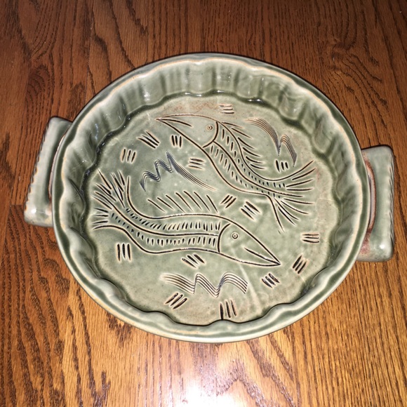 Stephen Fabrico Other - Stephen Fabrico Artisan Ceramic Fish Design Pie Plate